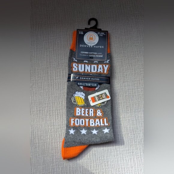 Other - Brand New Mens Sunday Beer & Football Socks - Size 7-11.5